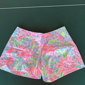 Lilly Pulitzer Pink and Green Floral Shorts